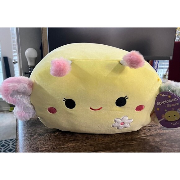 Squishmallows Stackable Nixie Yellow Butterfly Plush Size 12 inch - Picture 1 of 6